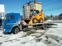 Эвакуация спецтехники. Перевозим сразу два авто
